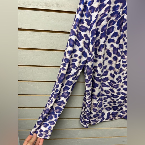 Clara Sunwoo Purple Sparkly Animal Print Top - Picture 4 of 5